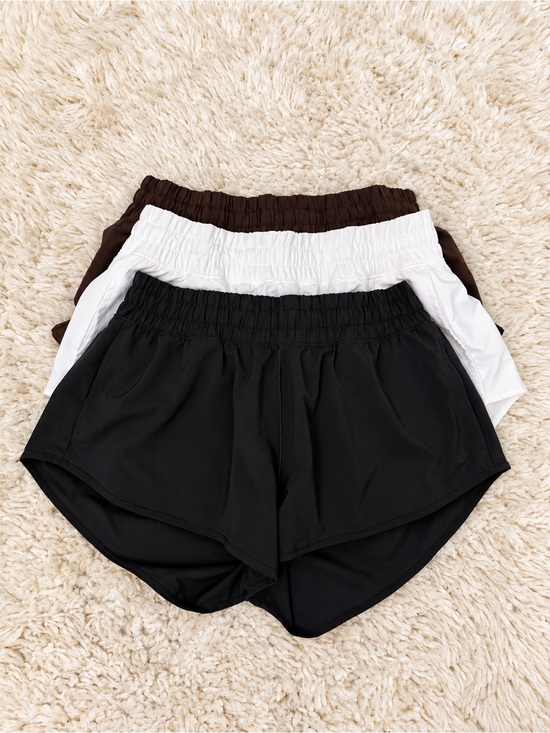 aerie Pants - aerie Women's Athletic Shorts Trio - Black, White, Brown Bundle
